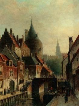 unknow artist European city landscape, street landsacpe, construction, frontstore, building and architecture. 274 oil painting picture